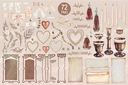Love&Rose botany vintage watercolor, a Decorative Illustration by EL_SUHOVA (Thumbnail 3 of 13)