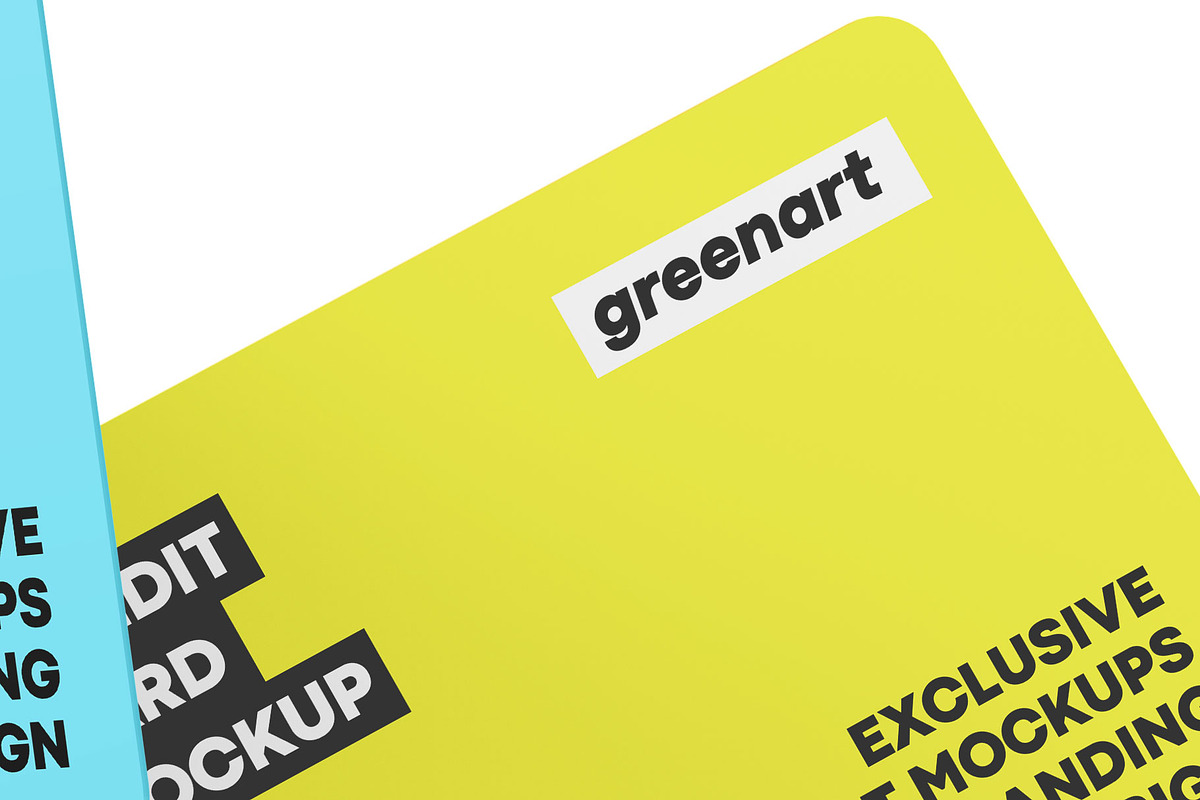 Two Credit Cards Mockup, an Advertising Mockup by Green Art (Photo 7 of 7)