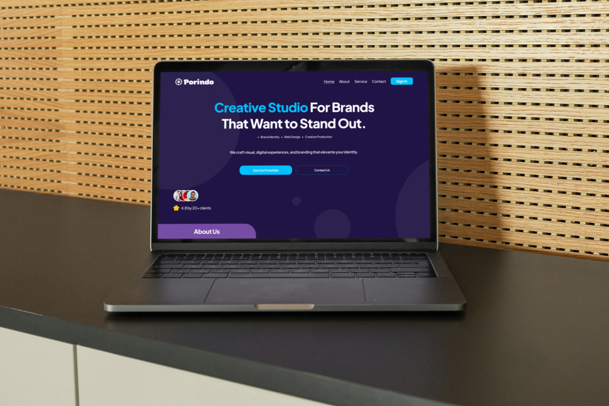 Porindo Studio Portfolio Landing, a Landing Page Template by productype1 (Photo 5 of 5)