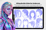 Fantasy Hair Stamp Procreate Brushes, a Brush Add-On by Selentaori Studio (Thumbnail 6 of 12)