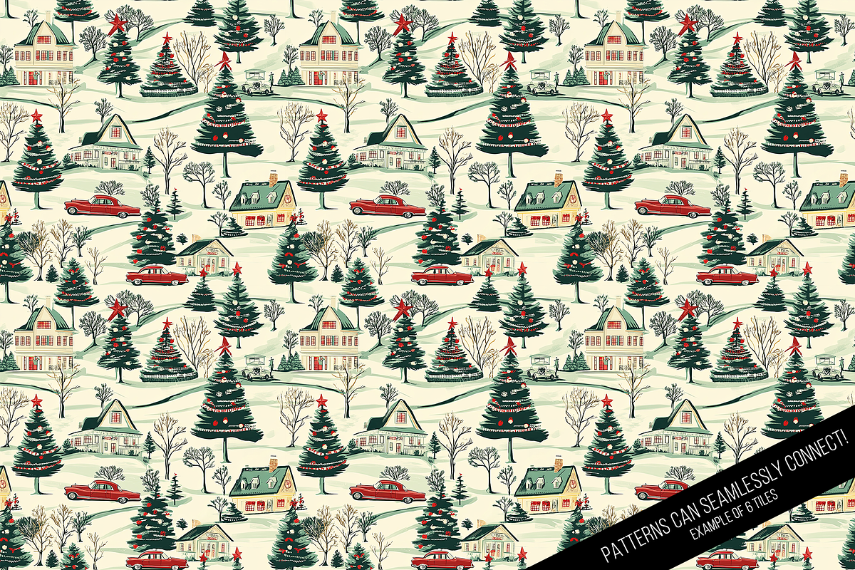 Vintage Holiday 2 Digital Paper, a Pattern Graphic by Chromolume Studio (Photo 21 of 28)