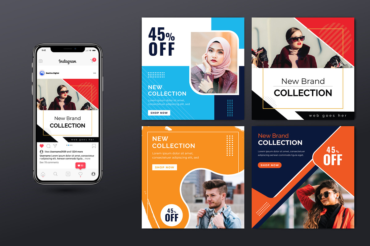 Fashion Sale Instagram Set Post, a Social Media Template by UI_Expert (Photo 2 of 2)