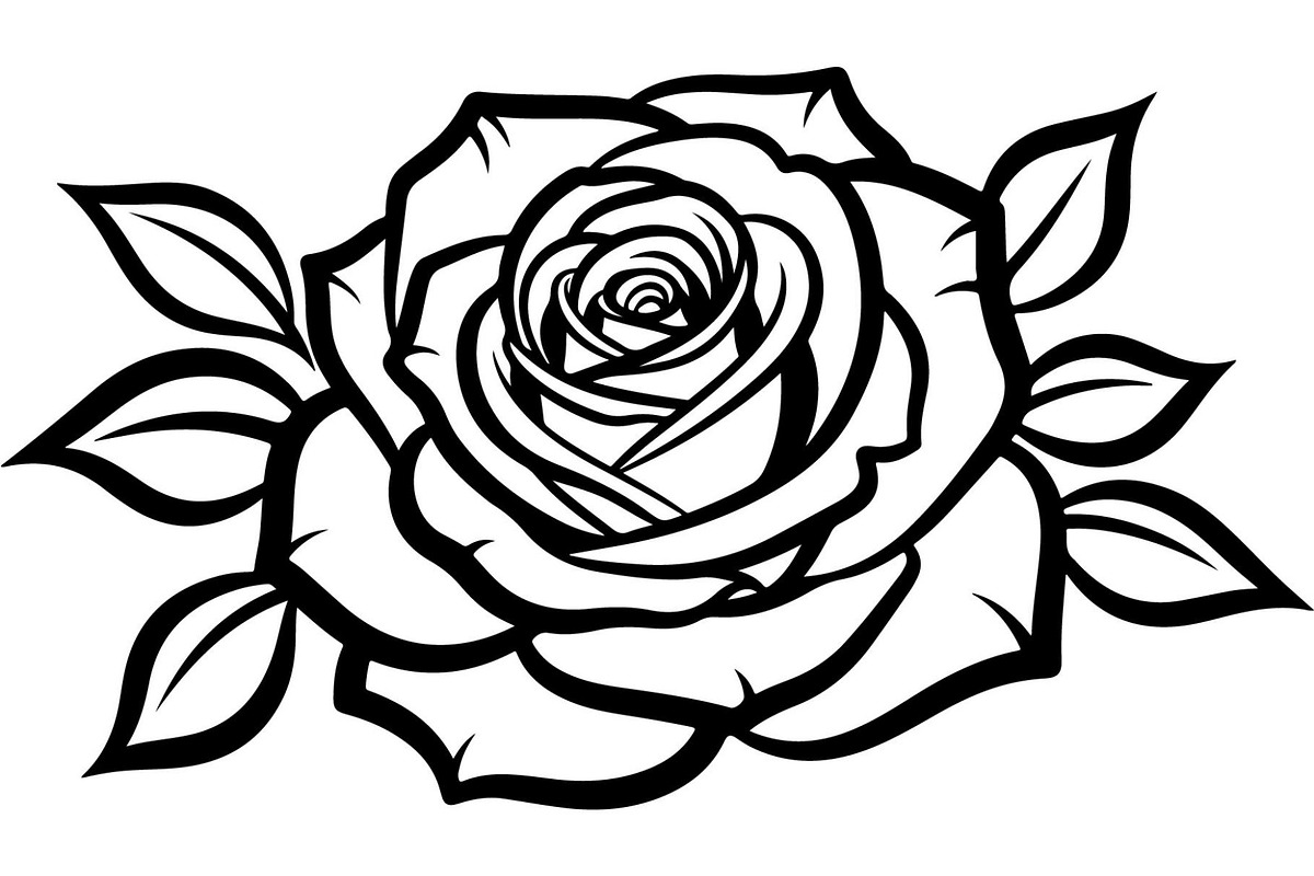 Rose Flower Silhouette Vector Bundle, an Illustration by Designer_Momina (Photo 14 of 21)