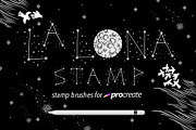 La Luna-stamp brush Procreate, a Brush Add-On by Moonflora (Thumbnail 1 of 9)