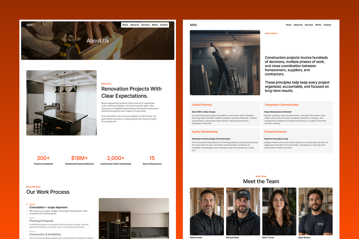 Construction Company Figma Template, an UI Kit Template by Rozepaars Design (Photo 4 of 8)