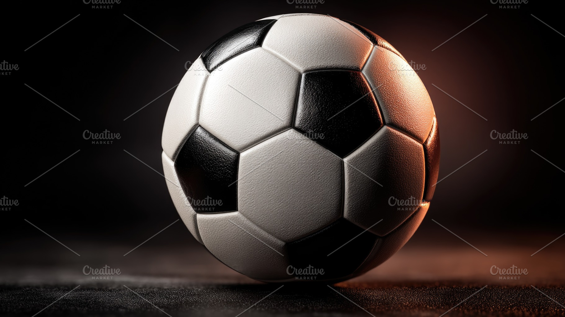 Classic black and white soccer ball isolated in dramatic studio, a Beauty & Fashion Photo by José Manuel Gelpi