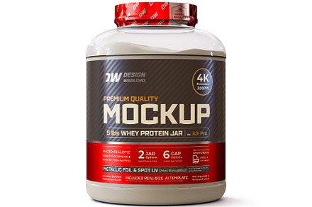 5 lbs Whey Protein Jar Mockup A3-Pro