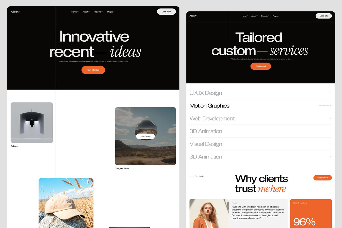 Aáxon Personal Portfolio Agency Webs, an UI Kit Template by Creative Perspective (Photo 2 of 6)