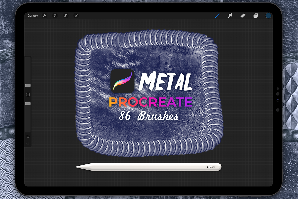 Metal brushes for Procreate, a Brush Add-On by Graphics Resources (Photo 15 of 15)