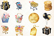 Black Friday Watercolor Clipart Bund, an Illustration by DreamCafeArt (Thumbnail 4 of 4)