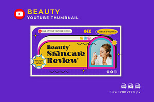 Skincare Review YouTube Thumbnail, a Social Media Template by Artnivora.Std