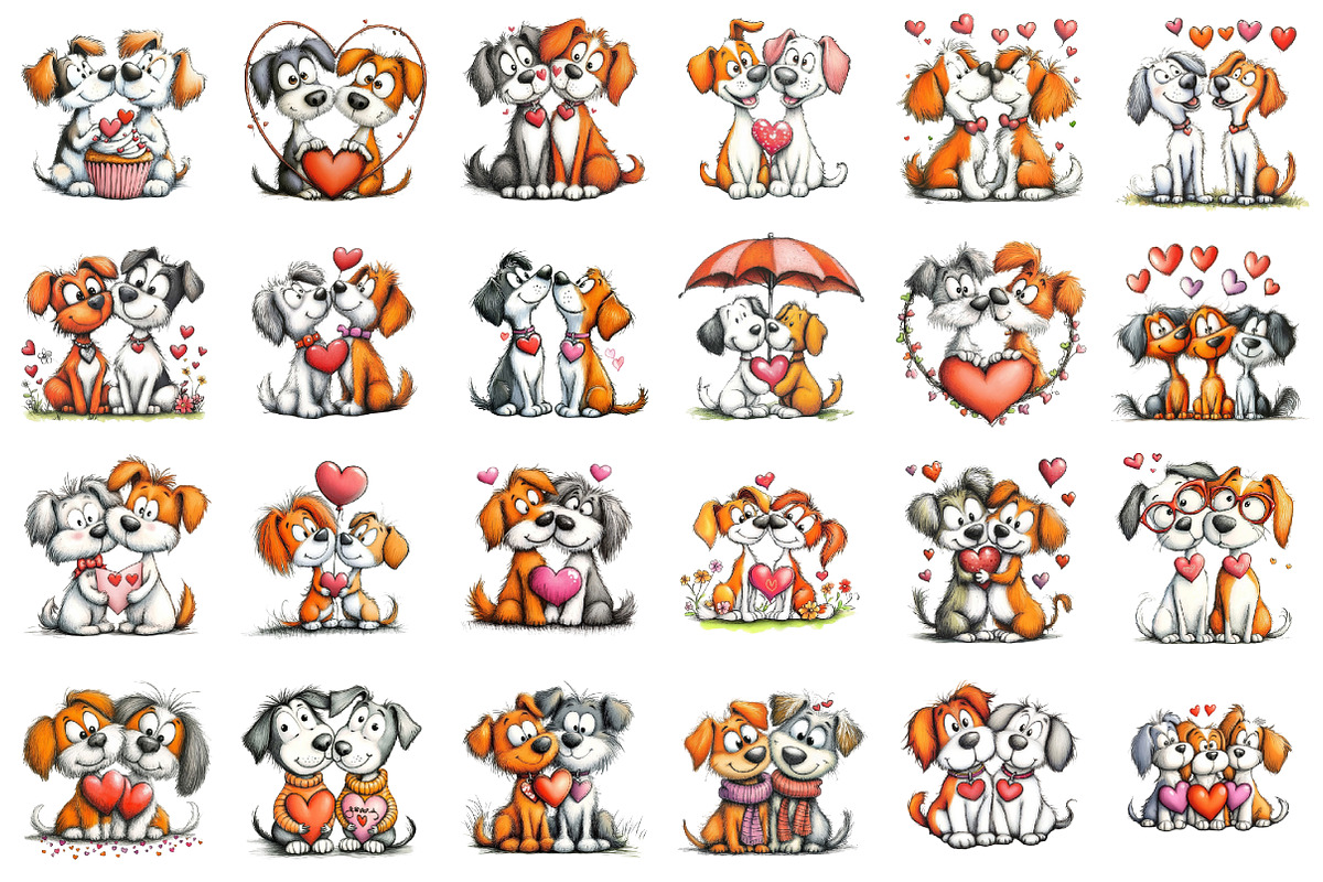 Valentine Dog Best Friend Clipart, an Animal Illustration by designcity5 (Photo 2 of 5)