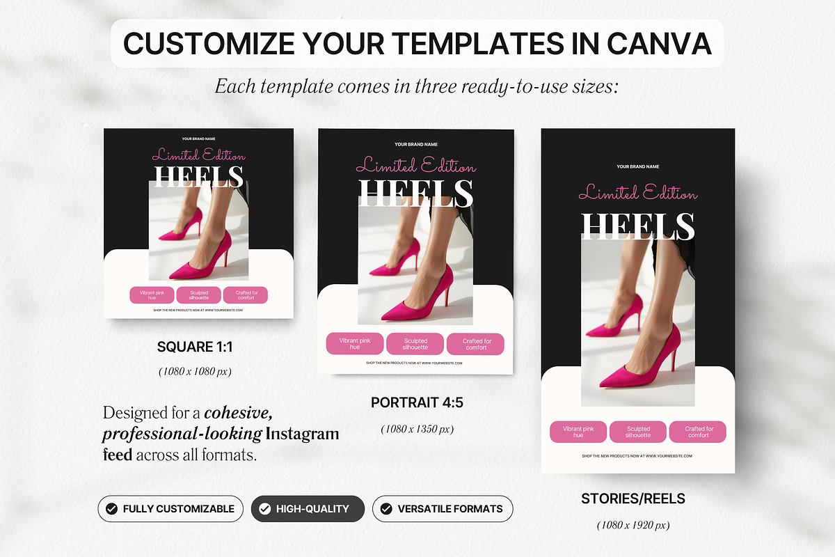 Ecommerce Instagram Templates Canva, a Social Media Template by DigiPax (Photo 7 of 10)