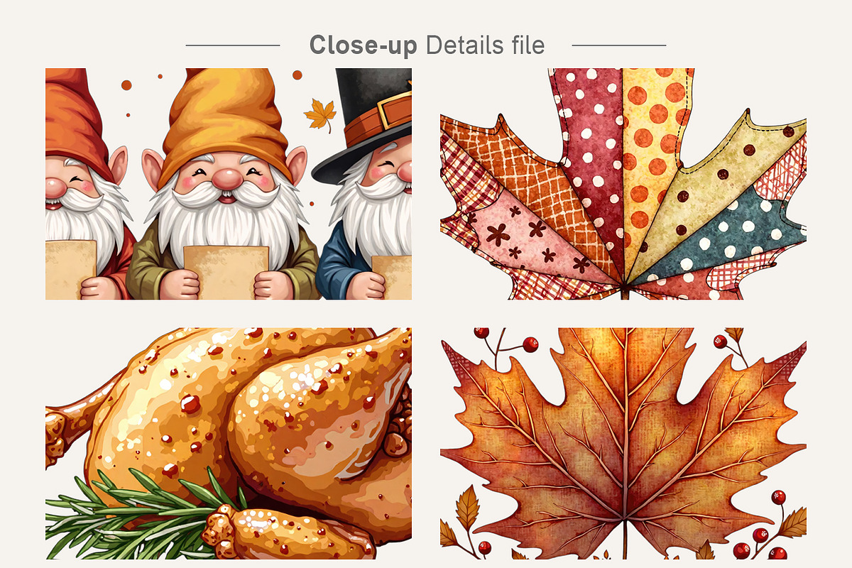 Watercolor Thanksgiving Clipart, an Illustration by Artnoy (Photo 4 of 8)