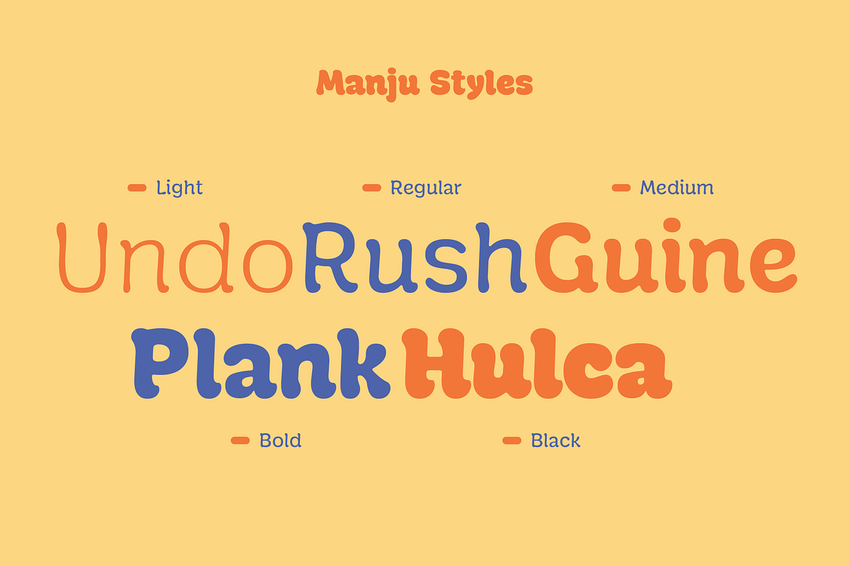 Manju; Retro Soft Display Font, a Font by Eko Bimantara (Photo 4 of 9)