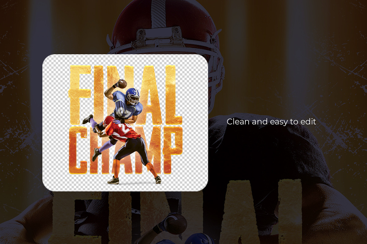 American Football match Flyer, a Flyer Template by bunebx (Photo 3 of 6)