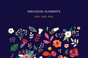 Flowers and Deer, an Animal Illustration by MoleskoStudio (Thumbnail 4 of 24)
