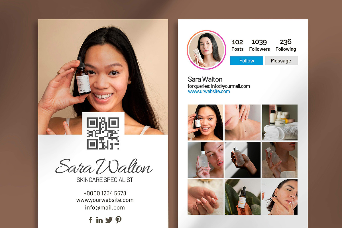 Canva Instagram Business Card, a Business Card Template by Saman Osama (Photo 5 of 7)