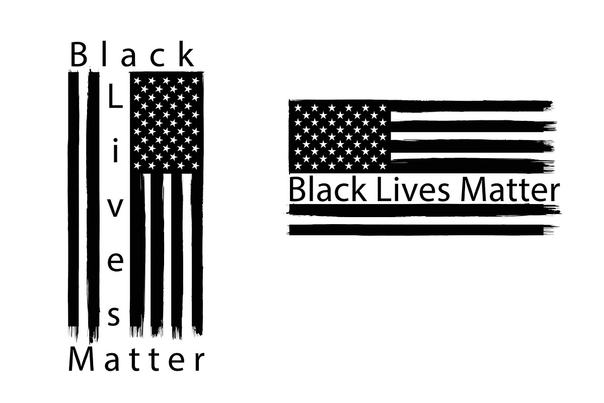 Black Lives Matter - USA Flag, a Person Illustration by GeorgeKhelashvili
