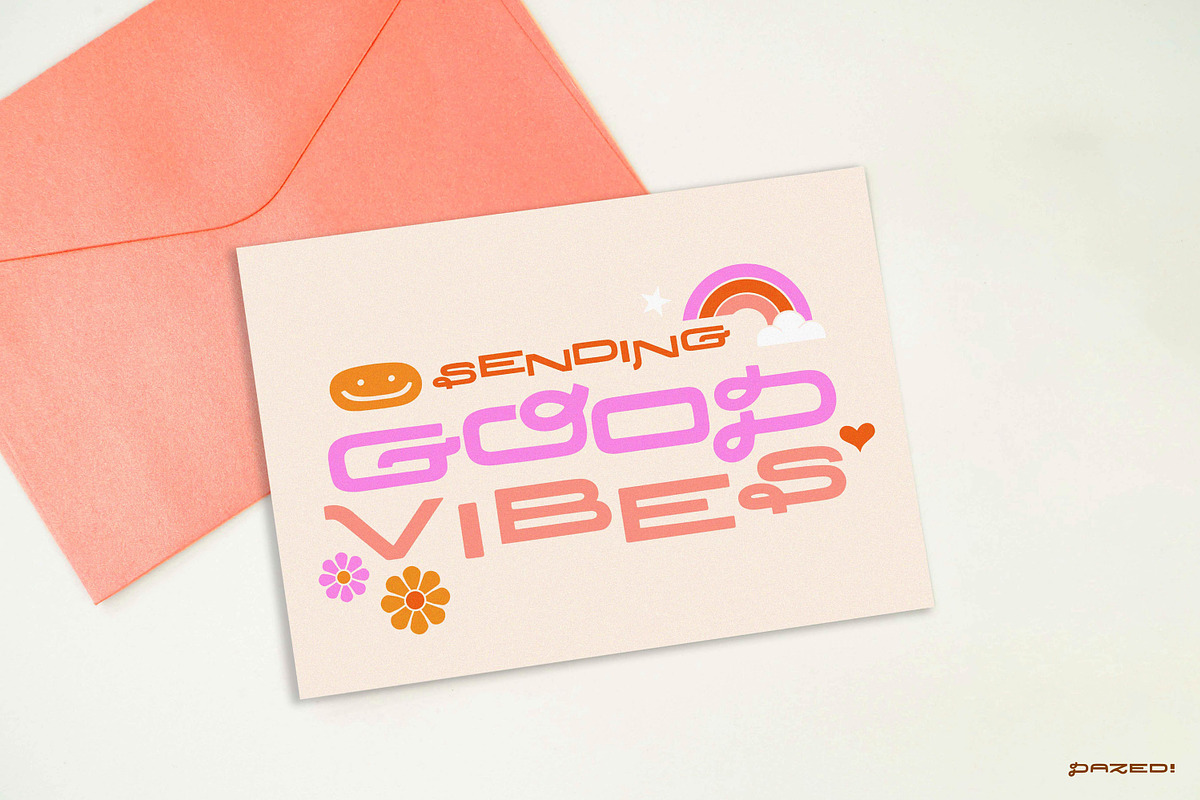 Dazed! A Quirky Retro Font & Extras, a Sans Serif Font by Jaclyn Caris (Photo 11 of 16)