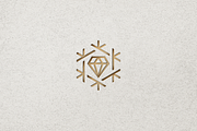 Minimalist Snowflake Diamond Logo, a Branding & Logo Template by Luxury Logos (Thumbnail 4 of 4)