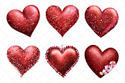 Glitter Heart Valentine Day Clipart, an Illustration by SinaCreation (Thumbnail 3 of 7)
