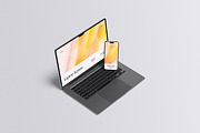 Phone And Laptop Mockup, a Device Mockup by Riel Concept (Thumbnail 5 of 8)