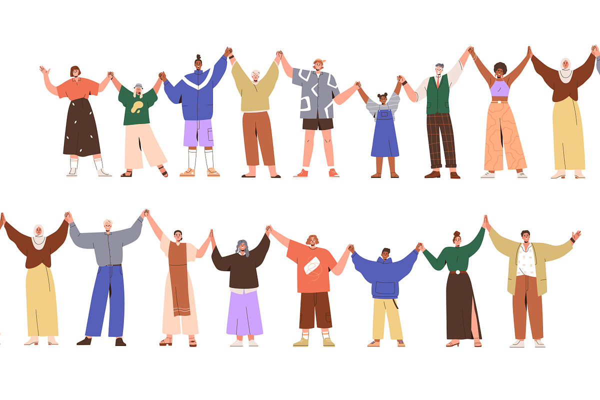 Happy people with raised hands up, a Person Illustration by Good Studio (Photo 3 of 12)