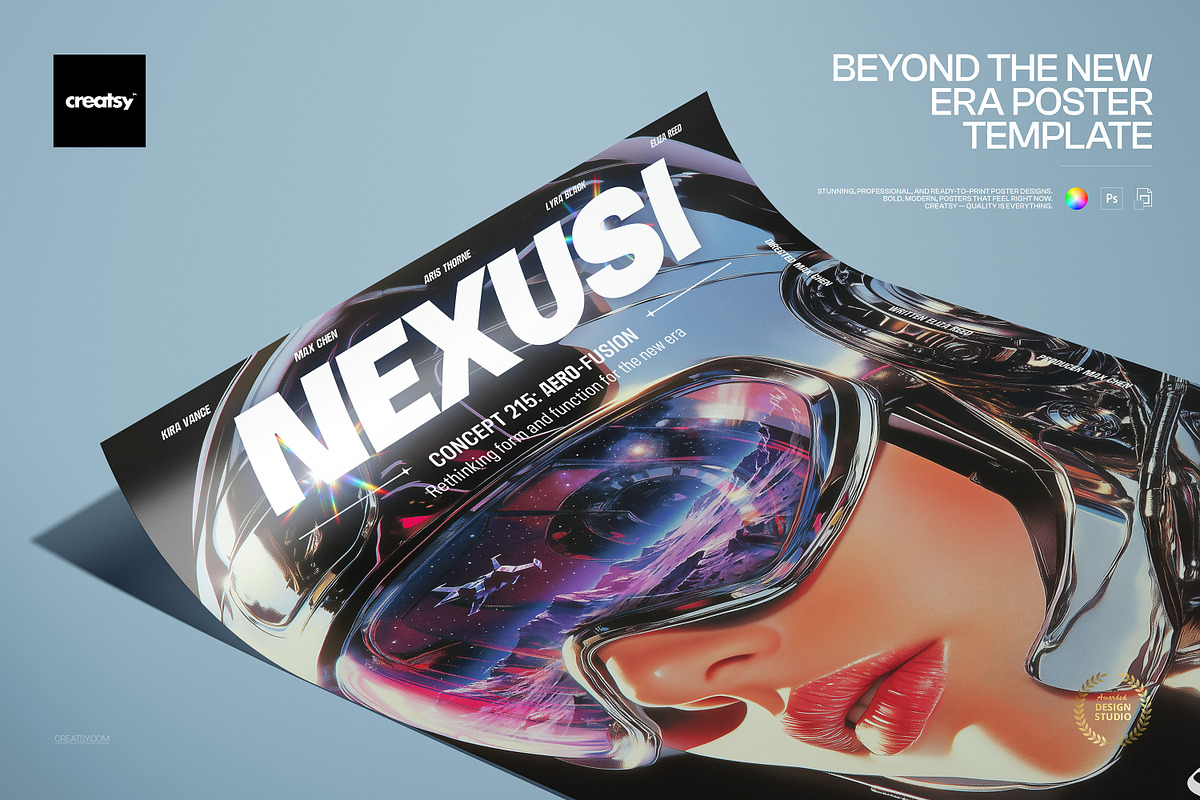 Beyond the New Era Poster Template, a Poster Template by creatsy5 (Photo 1 of 4)