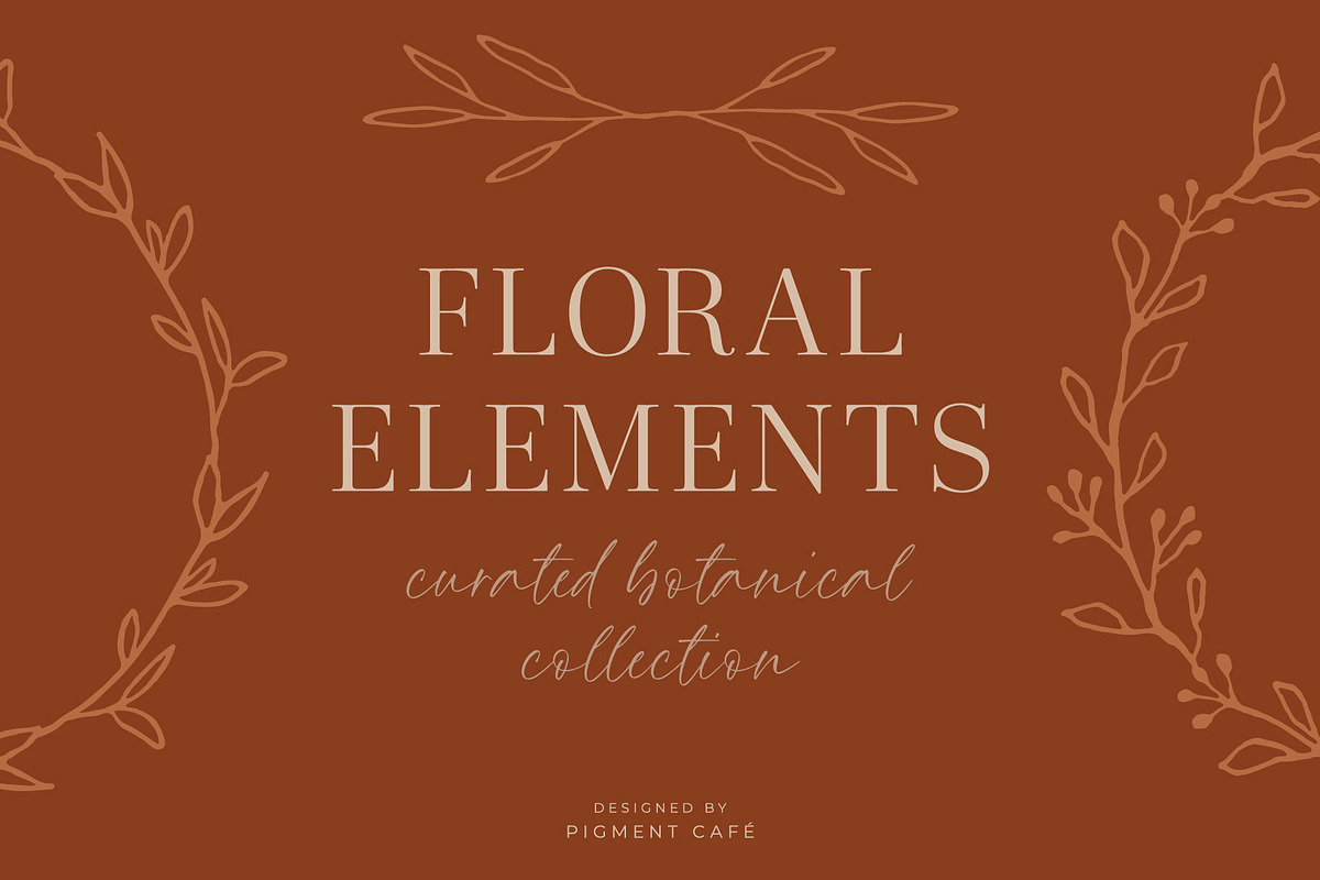 Floral Elements Curated Collection, a Decorative Illustration by Pigment Café (Photo 8 of 8)