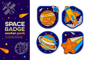 Space Badge Vector Pack 05