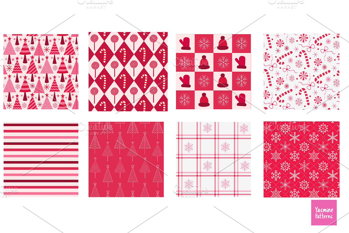 Scandi Christmas Patterns Collection, a Pattern Graphic by Yasmine Patterns (Photo 2 of 6)