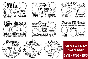 Christmas Santa Tray Svg Bundle, an Object Graphic by EllaMaiyaali