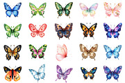 Watercolor Butterfly Clipart Png, a Seasonal Illustration by DreamArtGraphic (Thumbnail 2 of 4)
