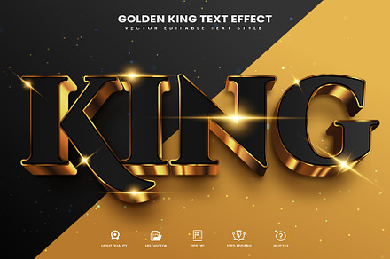 Golden King Editable Text Effect