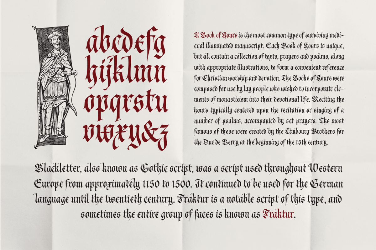 Cal Fraktur Modern font, a Blackletter Font by Posterizer KG (Photo 2 of 5)