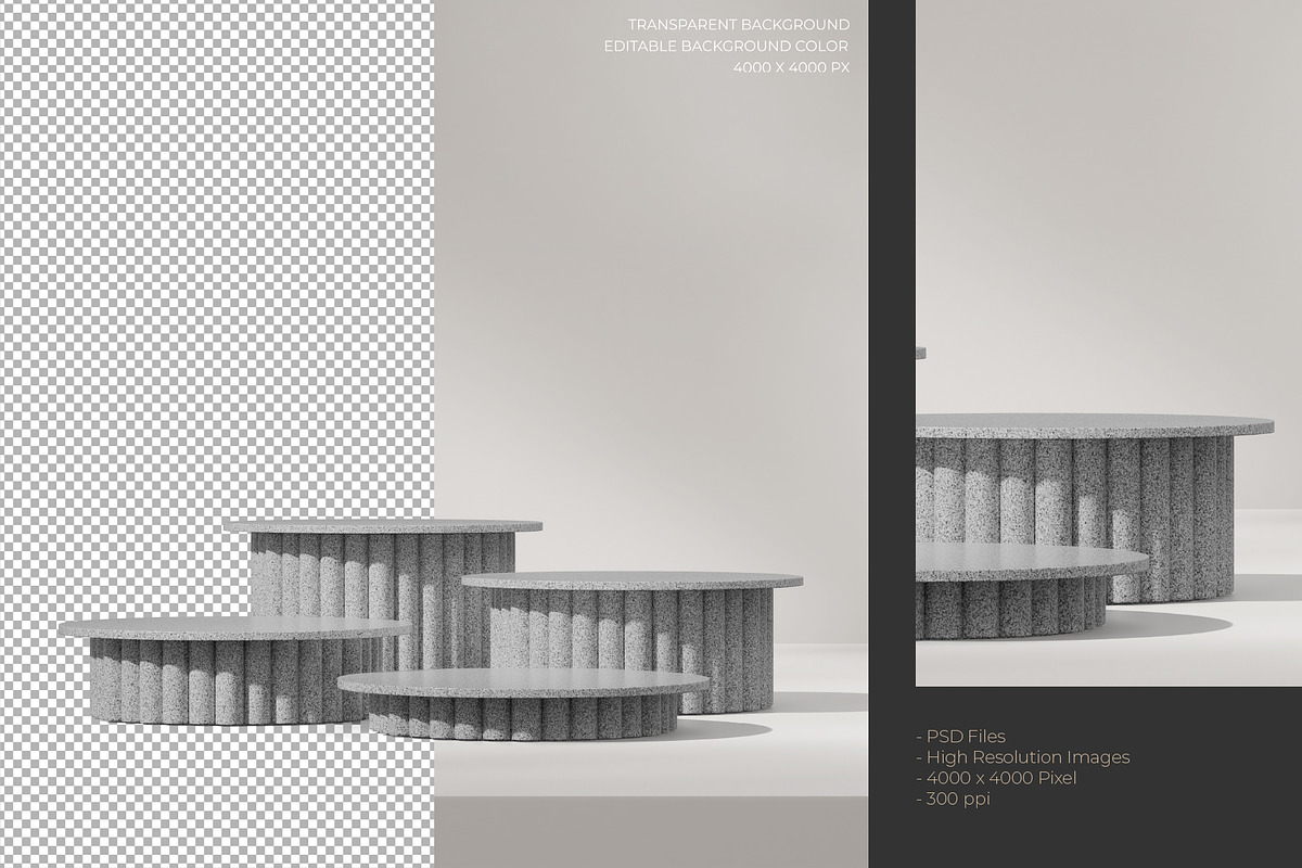 5 Podium with Transparent Background, a Background Graphic by faustudio (Photo 3 of 7)