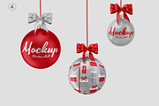 Christmas Ball Mockup Set, an Advertising Mockup by Graphic Bird (Thumbnail 8 of 9)