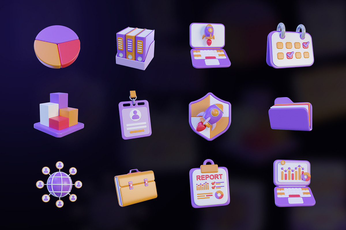 Business 3D Icon Design, an Object Graphic by Artnivora.Std (Photo 4 of 4)
