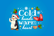 Christmas quote cold hands warm, an Illustration by Vector Tradition (Thumbnail 1 of 3)