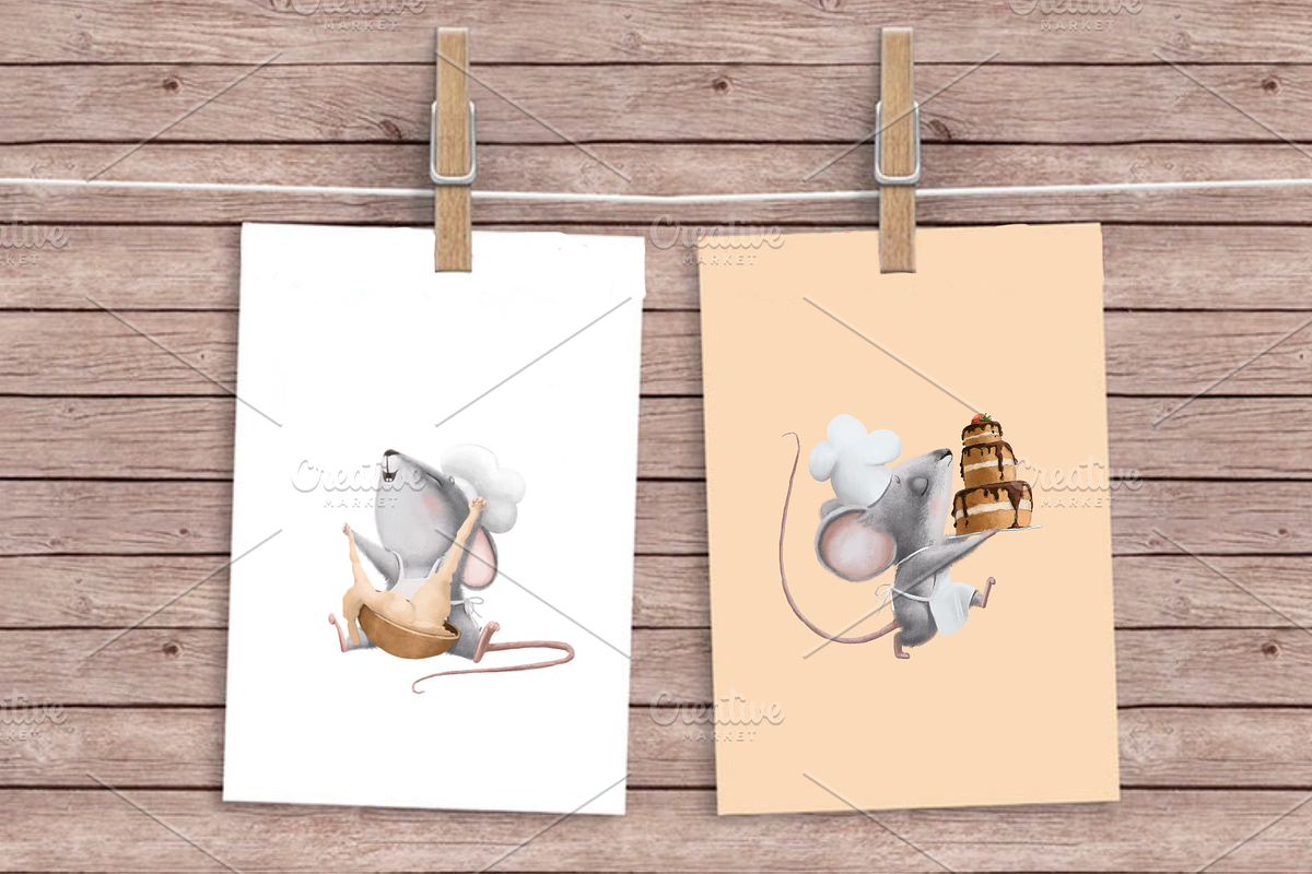Cooking Clipart Mouse Chef, an Animal Illustration by sheincar (Photo 5 of 5)