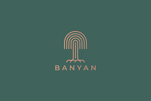 Minimalist Banyan Tree Logo Luxury, a Branding & Logo Template by Signatoro