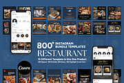 Design Bundle Restaurant Template, a Social Media Template by IXIVENCI STUDIO (Thumbnail 1 of 13)