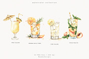 Watercolor Cocktails, a Food Illustration by PeDe Designs (Thumbnail 7 of 9)