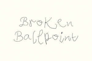 Broken Ballpoint Handwritten Font