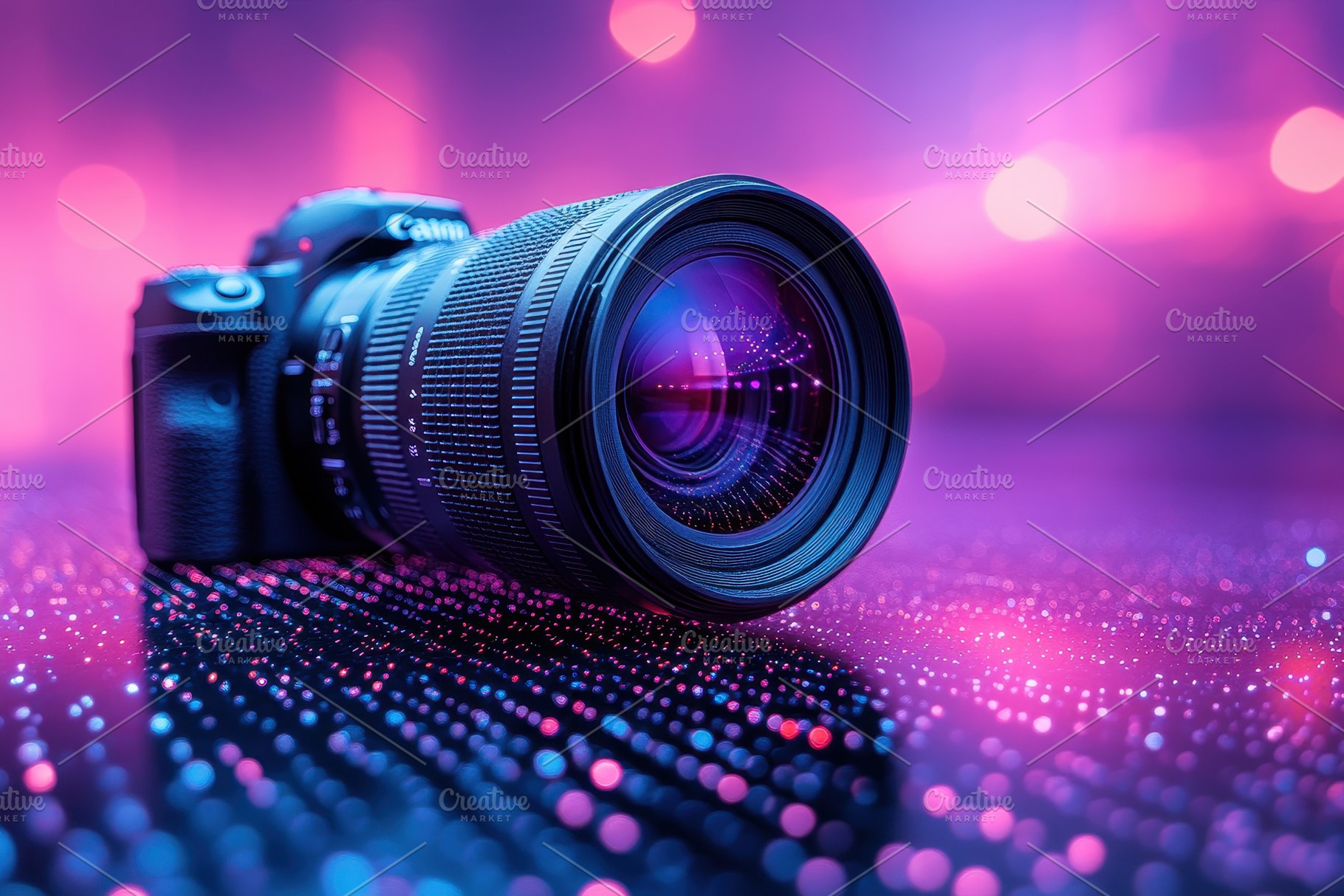 Dynamic camera lens captures vibrant, a Photo by Tanuart