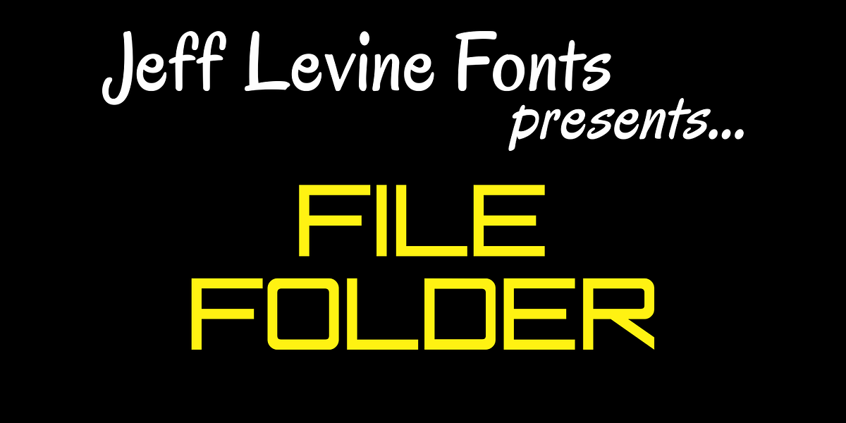 File Folder JNL, a Sans Serif Font by Jeff Levine Fonts
