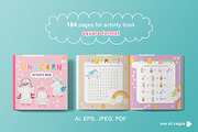 Unicorn Activity pages for kids book, an Education Illustration by Nursery Art (Thumbnail 2 of 9)