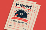 Vintage Veterans Day Event Flyer, a Flyer Template by VectorVactory (Thumbnail 2 of 3)