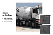 Construction Truck Mockup, an Advertising Mockup by HAZARD MOCKUPS (Thumbnail 3 of 8)